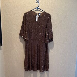 Old Navy Brown Dolman Sleeve Mini Dress
